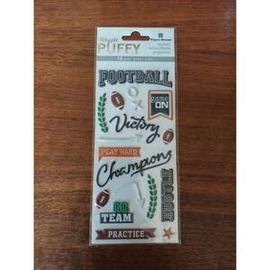 Paper House Football Sports Game Day Puffy Stickers 15 pc‎ STP-0062